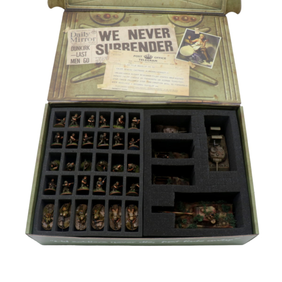 Bolt Action Army Box – Oficjalne Pudełko z Pianką na Figurki i Pojazdy